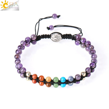 Bracelet Wrap Quartz Rose Cuir – Pierre Naturelle Bohème Multicouche