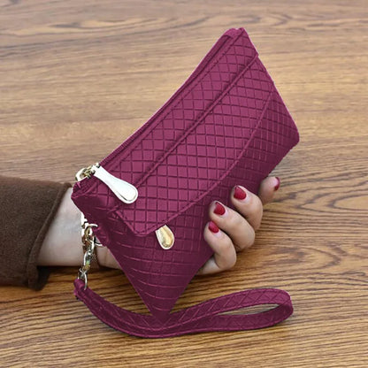 Portefeuille Femme Long Classique Cuir PU Bracelet - Clutch Bag Grande Capacité Téléphone Fashion Simple