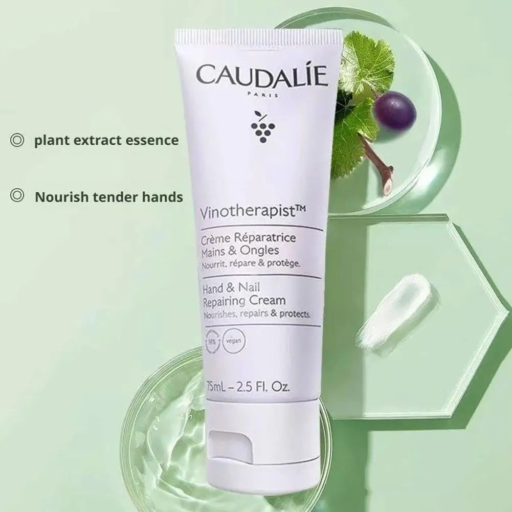 Crème Mains Pépins Raisin Caudalie Korea 75ml 5pcs - Hydratante Nourrissante Éclaircissante Élasticité Adoucissante