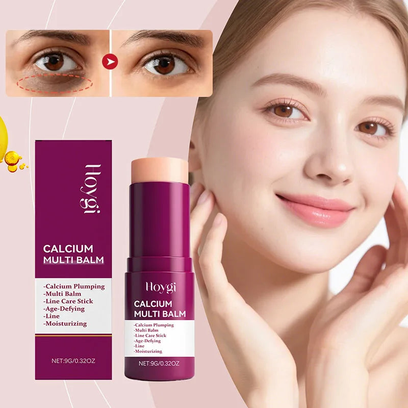 Baume Multi-Usages Calcium Volume 1pc - Stick Visage Yeux Collagène Hydratant Anti-Rides Pré-Maquillage K-Beauty