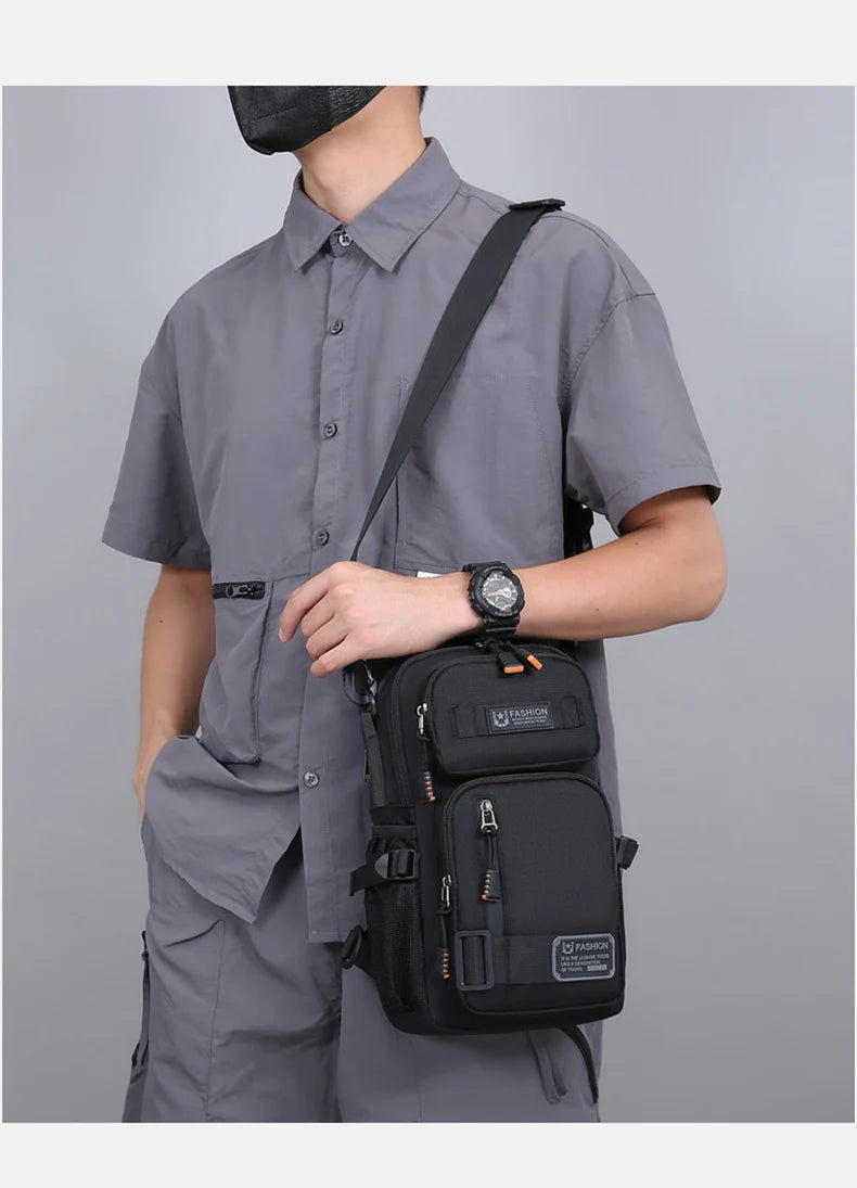 Sac Poitrine Multifonction en Nylon – Sport, Randonnée & Cyclisme