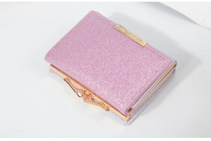 Portefeuille Femme Brillant Tri-Fold - Cartera Mujer Clutch Porte-Monnaie Simple