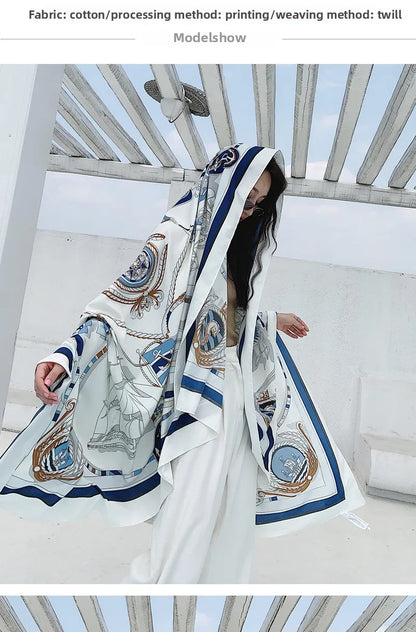 Foulard Plage Soie Protection Solaire - Châle Surdimensionné Été Femme