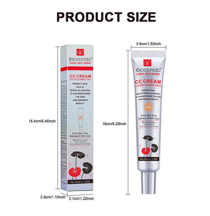 CC Cream Visage Erborian Light - Fond de Teint Correcteur Couvrance Totale Hydratant Base Maquillage Femme