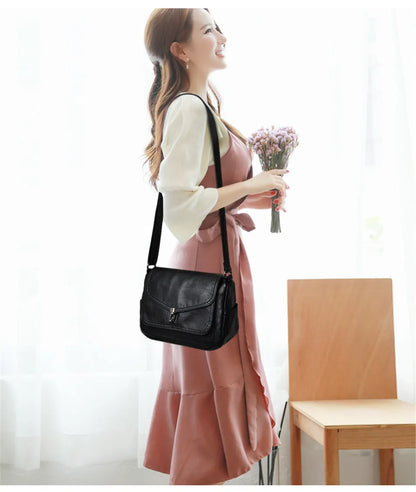 Sac à Bandoulière Femme Vintage Cuir Souple - Petit Sac Crossbody Designer Luxe