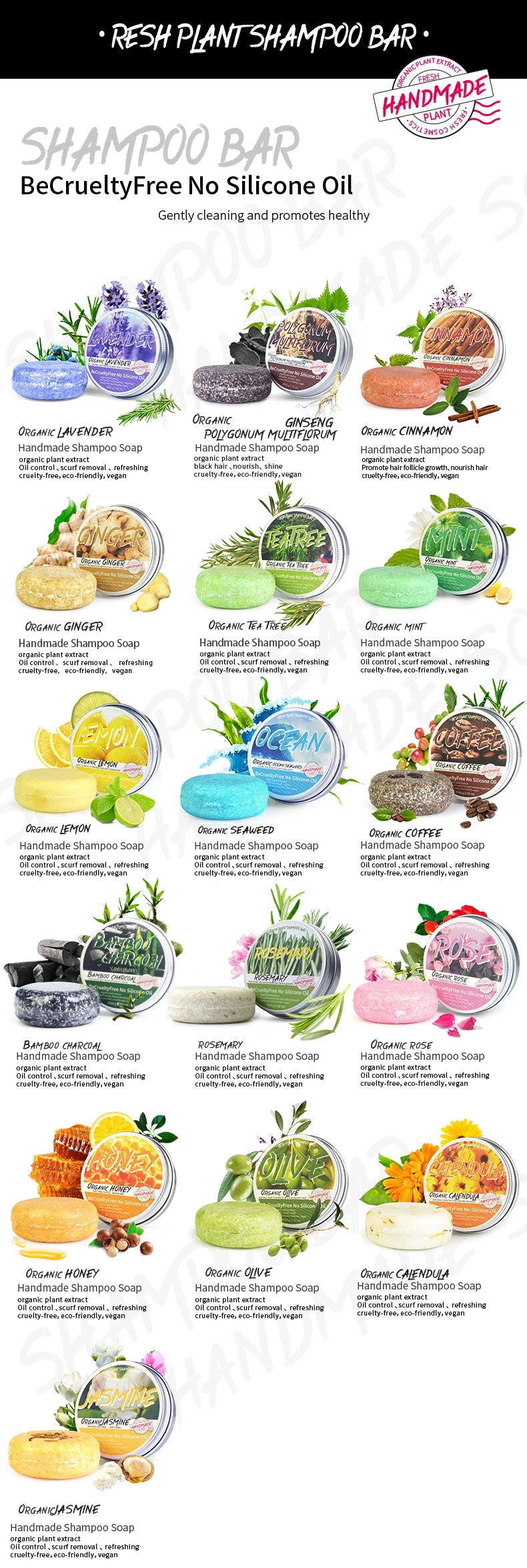 Savon Shampooing Lavande Artisanal - Contrôle Sébum Rafraîchissant Sans Silicone