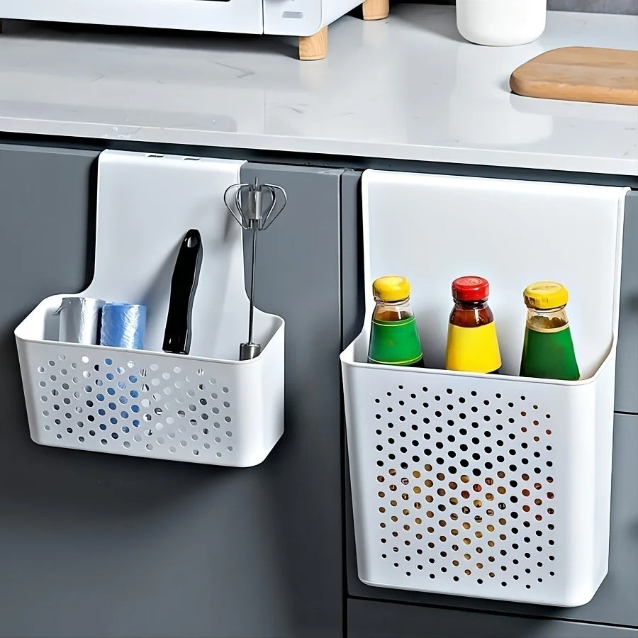 Organisateur de Porte d'Armoire de Cuisine - Panier de Rangement Suspendu Multifonction