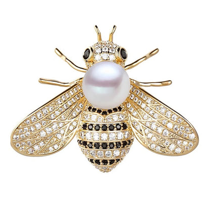 Broche Abeille Cristaux Luxe – Pin's Métal Vintage Unisexe