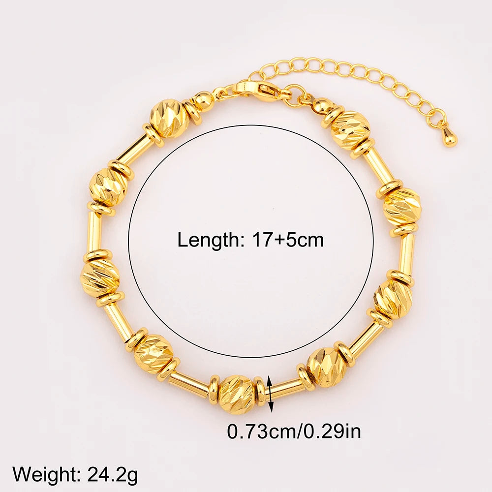 Bracelet Perles CZ Fait Main Ajustable – Chaîne Cuivre Polyvalent Femme
