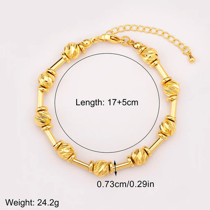 Bracelet Perles CZ Fait Main Ajustable – Chaîne Cuivre Polyvalent Femme