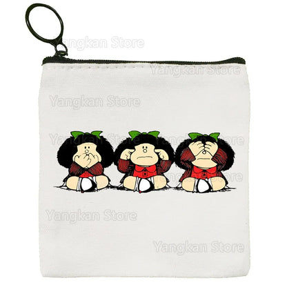 Portefeuille Vintage Mafalda Porte-Monnaie - Porte-Carte Multifonction Garçon Fille Unisexe Rétro