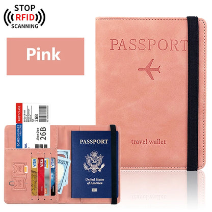 Porte-Passeport Voyage Cuir - Étui Passeport Organisateur Accessoires Voyage pour Femme Homme