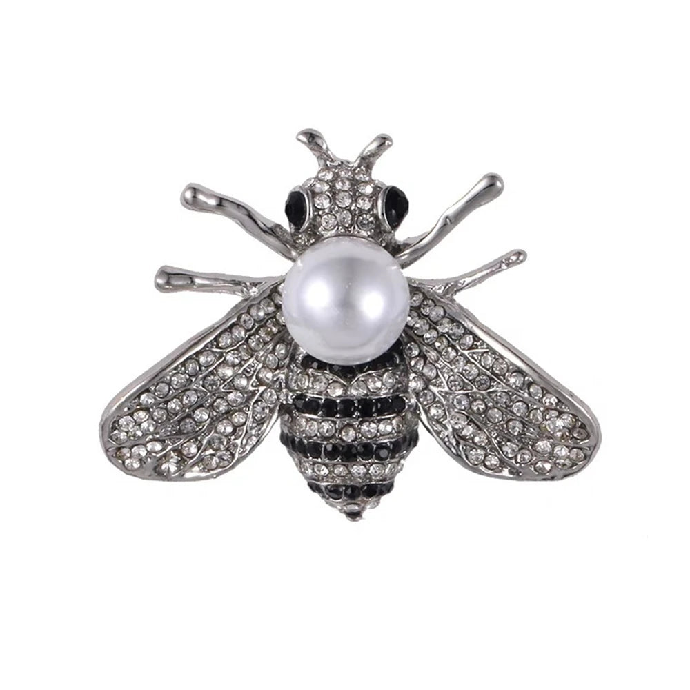 Broche Abeille Cristaux Luxe – Pin's Métal Vintage Unisexe