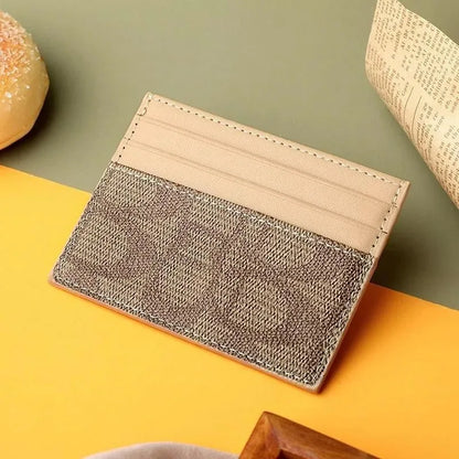 Portefeuille Femme Cuir PU Multifonction - Porte-Cartes Compact Design Luxe