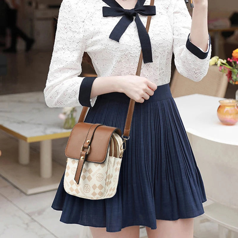 Sac Bandoulière Femme Multi-Poches Crossbody Luxe - Petit Sac Épaule Pratique Shopping Quotidien