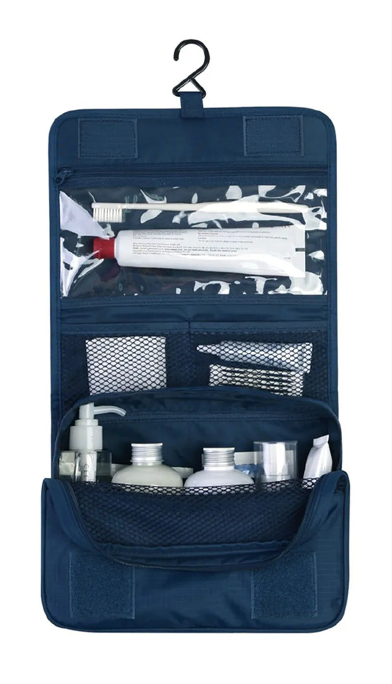 Trousse de Toilette Suspendue Imperméable – 6 Poches, Idéale Voyage