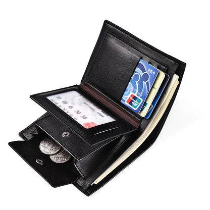 Portefeuille Homme Cuir - Porte-Cartes Compact avec Porte-Monnaie