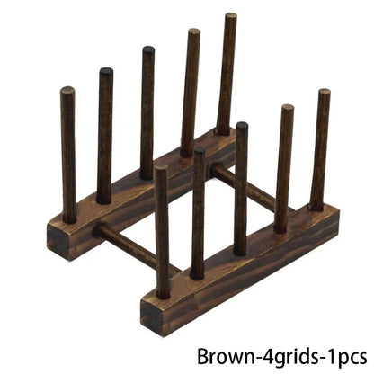 Égouttoir à Vaisselle en Bois - Support Multifonction pour Assiettes et Tasses