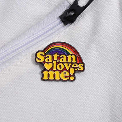 Pin's Émaillé Arc-en-Ciel Love Me – Broche Badge Romantique Mignon Unisexe