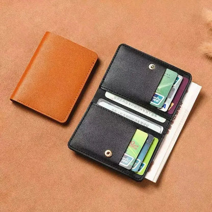 Petit Portefeuille Cuir Ultra-Mince - Porte-Cartes Compact Homme Femme