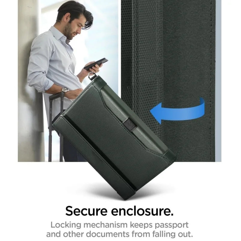 Portefeuille Passeport RFID Cuir - Porte-Passeport Voyage Homme Femme avec Protection Anti-Piratage