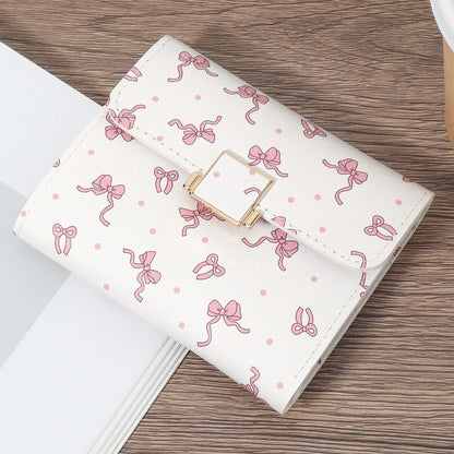 Portefeuille Femme Mini Pliable Multi-Cartes - Porte-Carte ID Fenêtre Voyage Extérieur Rose