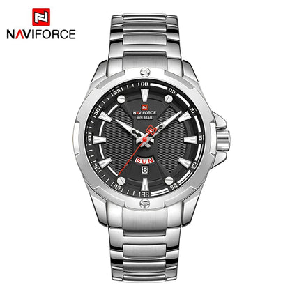 Montre NAVIFORCE Homme Or - Quartz Sport Militaire Acier Étanche 2022