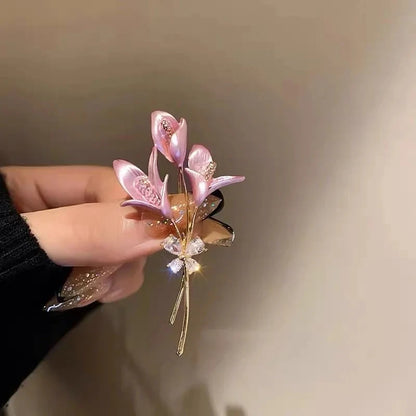Broche Papillon Perles Blanches Strass Luxueuse – Pin's Cristaux Corsage Costume Femme