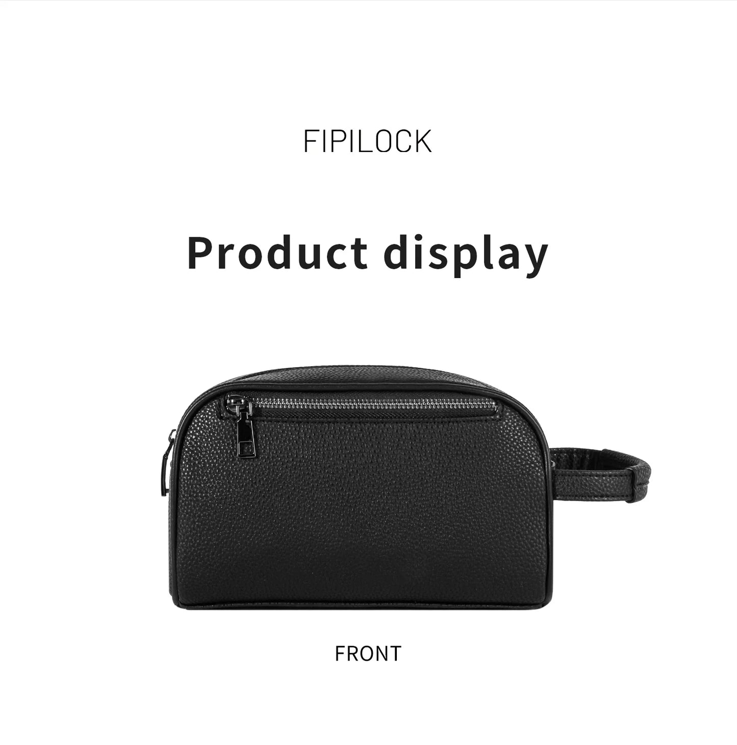 Portefeuille Cuir Fermeture Éclair Serrure Empreinte Digitale - Sac Anti-Vol Sécurisé Homme Femme