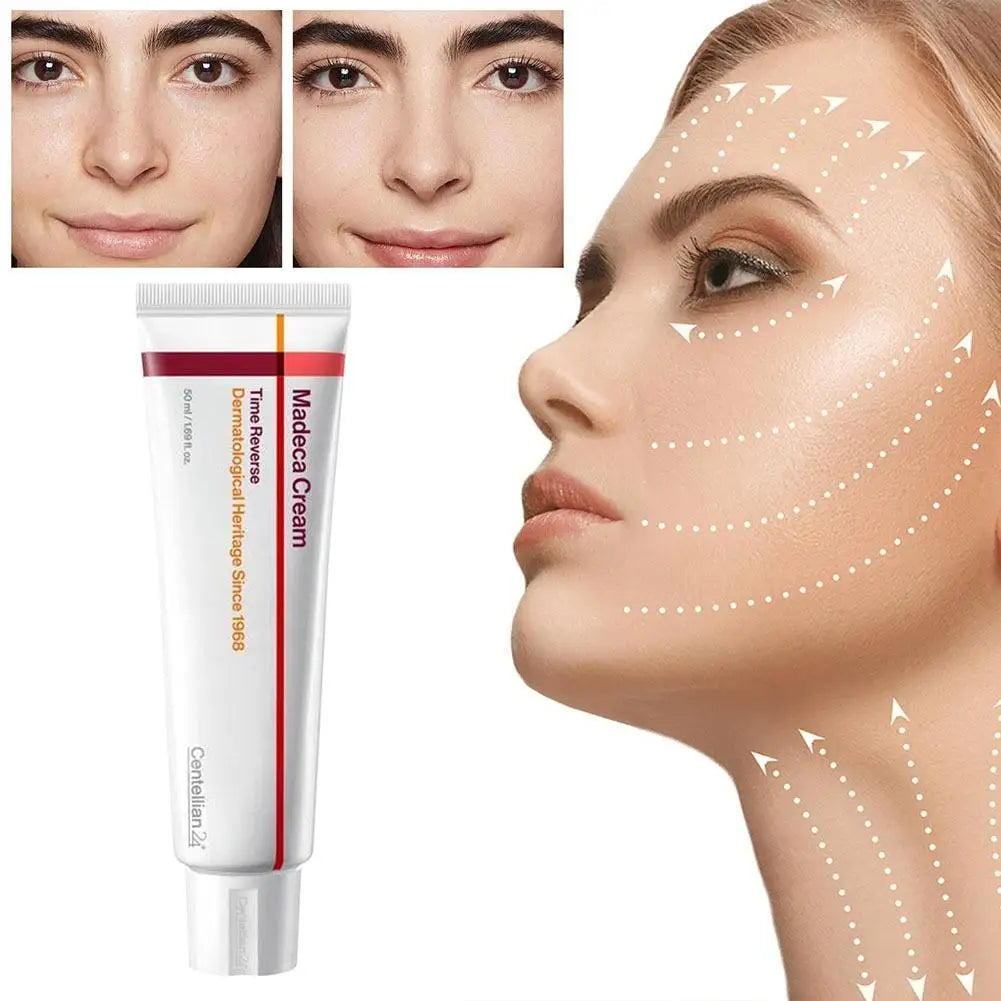 Crème Madeca Centella Asiatica - Absorption Rapide Non-Grasse Raffermissante Anti-Rides Hydratante K-Beauty