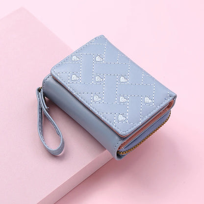 Portefeuille Femme Kawaii Mignon - Petit Porte-Monnaie Cuir Rose Designer