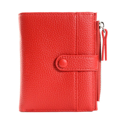 Portefeuille Femme Court Zippé Multifonction - Porte-Monnaie PU Luxe Fashion Sac à Main Compact