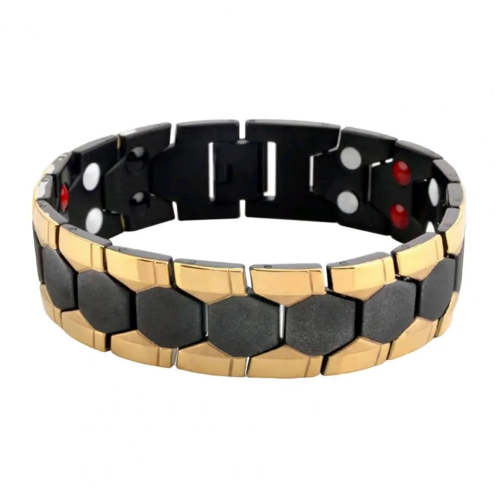 Bracelet Magnétique Thérapeutique Hexagone – Jonc Homme Élégant