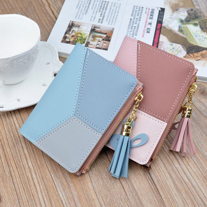 Portefeuille Femme Court Cuir PU Noir - Porte-Monnaie Pliable Compact avec Porte-Cartes