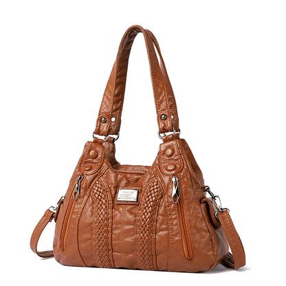 Sac à Main Femme Cuir Véritable Peau Mouton - Sac Épaule Bandoulière Crossbody Messenger Tote Élégant