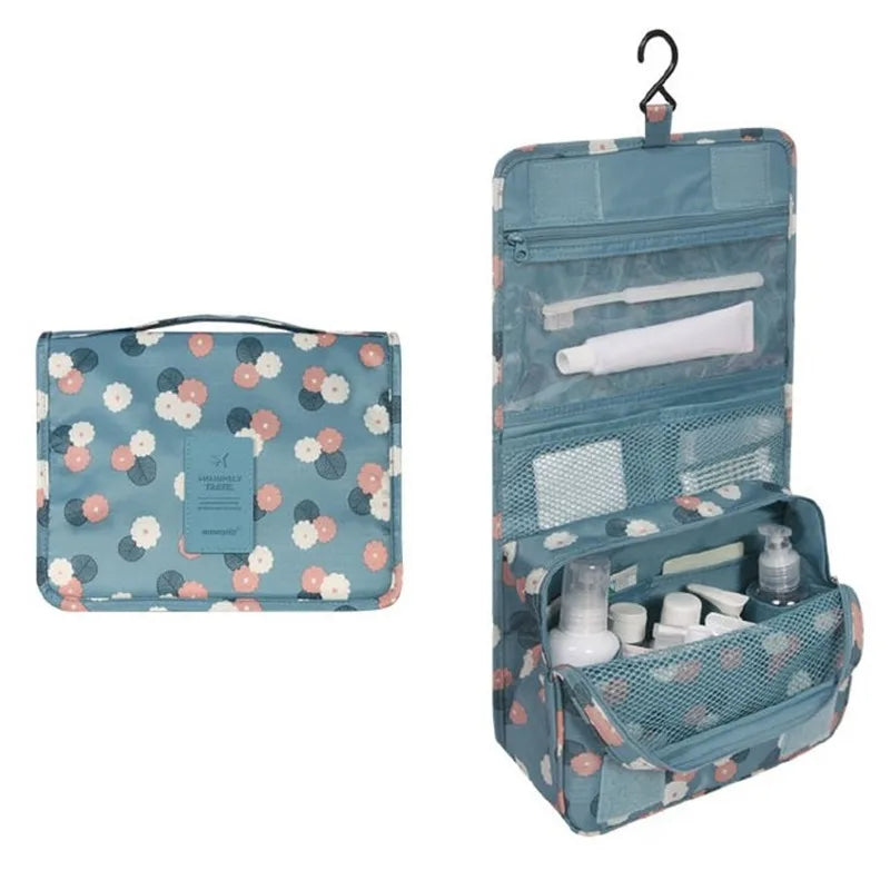 Trousse de Toilette Suspendue Imperméable – 6 Poches, Idéale Voyage
