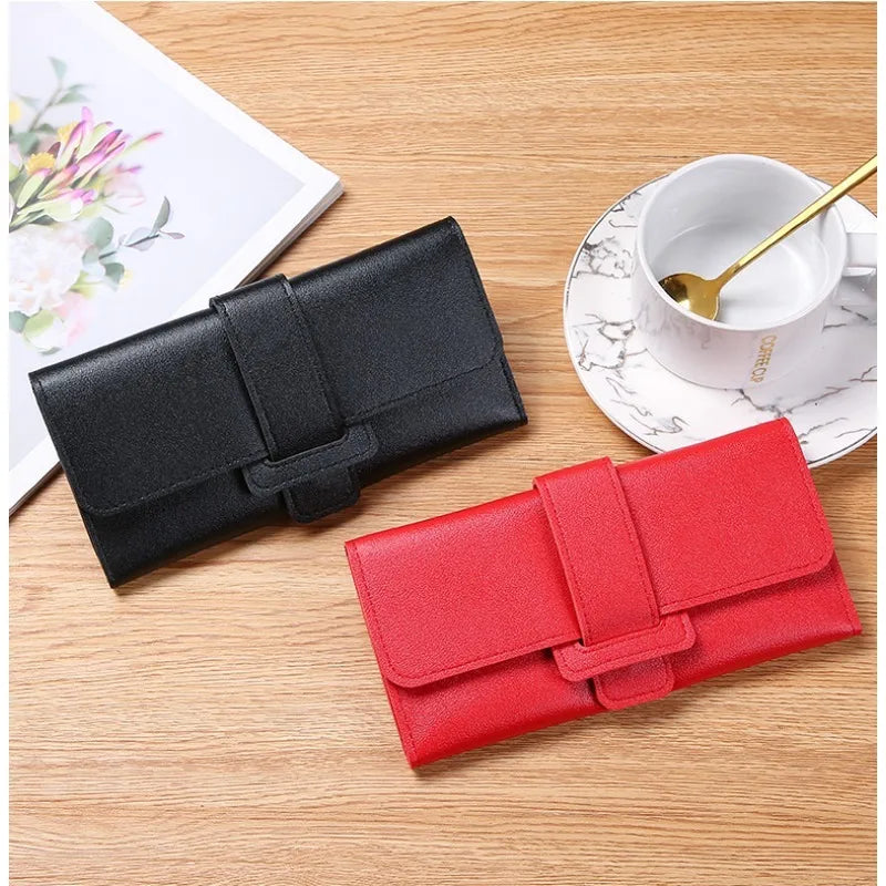 Portefeuille Long Femme Cuir PU Grande Capacité - Porte-Cartes Multi-Positions Fashion