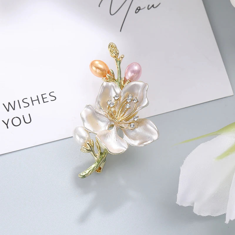 Broche Fleur Rétro Élégante Style Chinois – Corsage Multifonctionnel Haut de Gamme Vêtements Cadeaux
