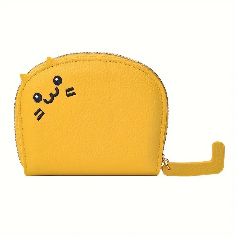 Portefeuille Femme Chat Cartoon Kawaii - Porte-Carte Multi-Emplacements Porte-Monnaie Cute ID Card Holder