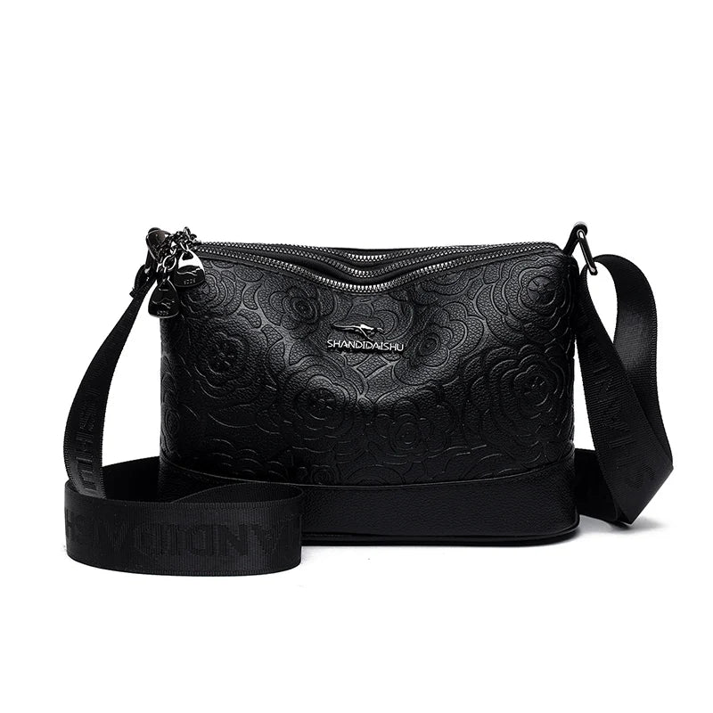 Sac à Main Femme Cuir PU 3 Poches - Grand Tote Bag Crossbody Imprimé Fashion