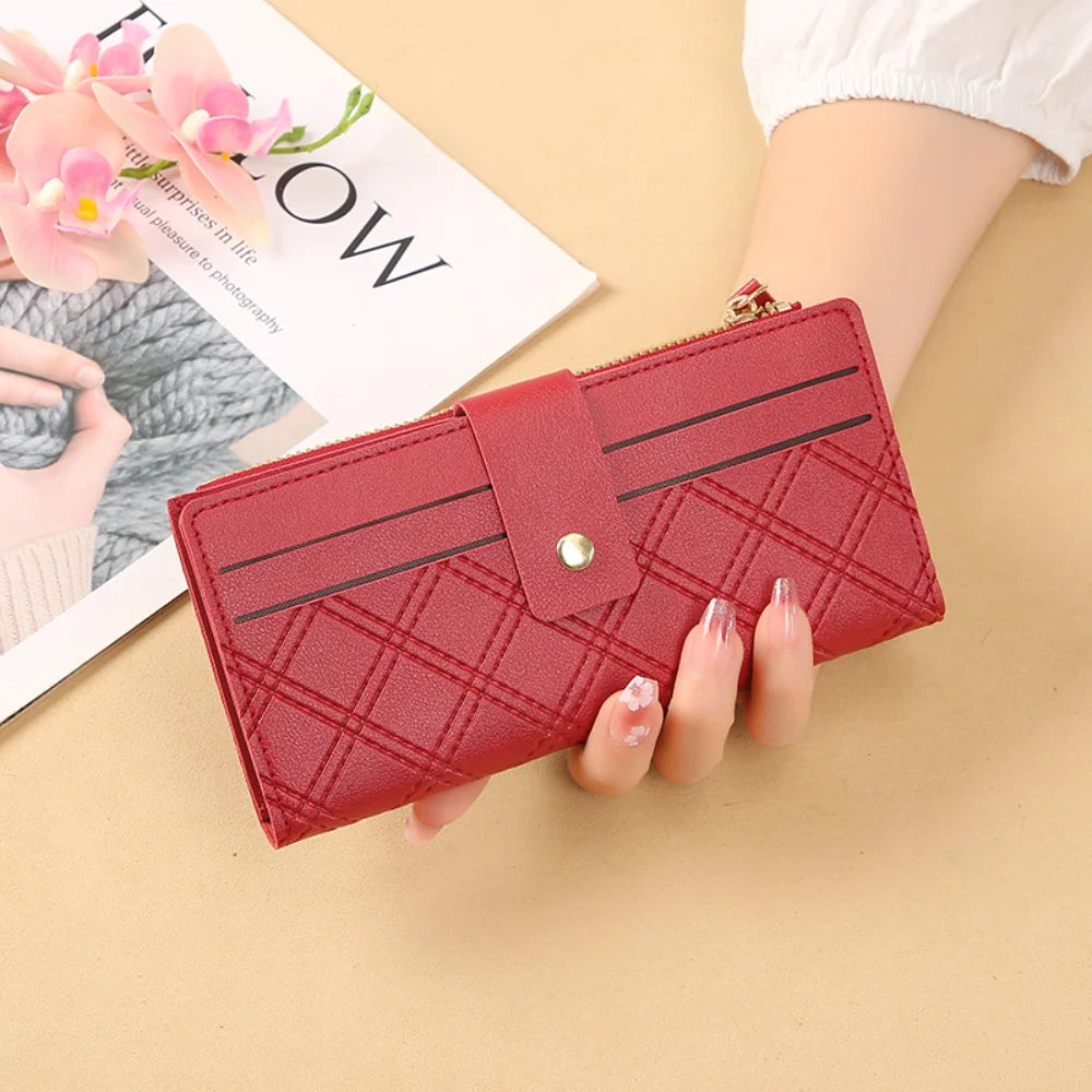 Portefeuille Femme Multi-Cartes Cuir PU - Organisateur de Voyage Décontracté