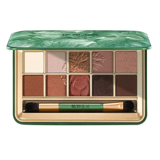 Palette Ombres à Paupières 10 Couleurs Waterproof - Fards Pailletés Shimmer Naturel Haute Pigmentation Glitter