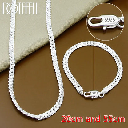 Collier Chaîne Argent Sterling 925 6mm - Bijou Femme Homme 16-24 Pouces