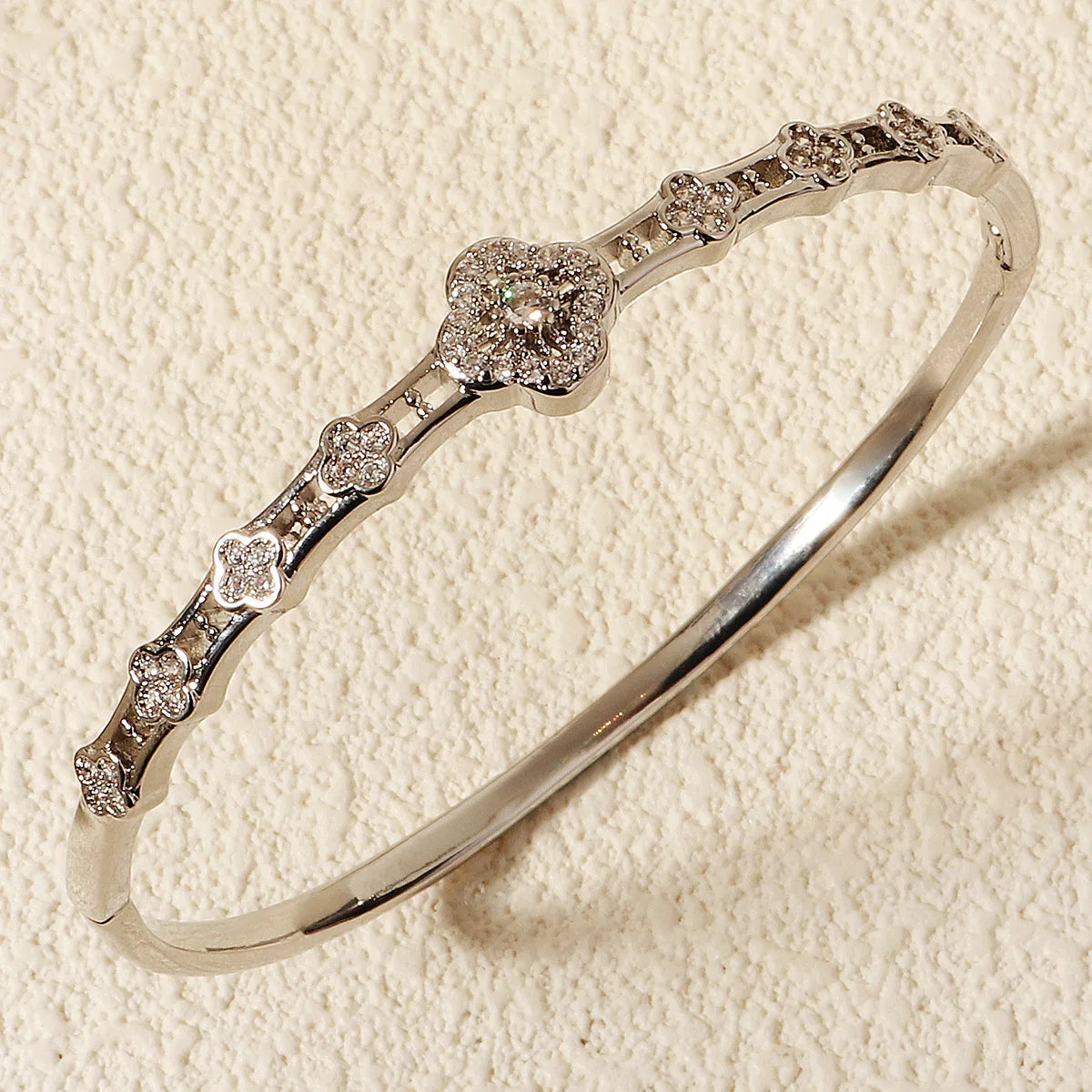 Bracelet Cuivre & Zirconia Femme – Élégance Minimaliste Style Européen
