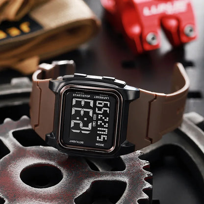 Montre Sport Numérique YIKAZE - Étanche LED Multifonction Homme