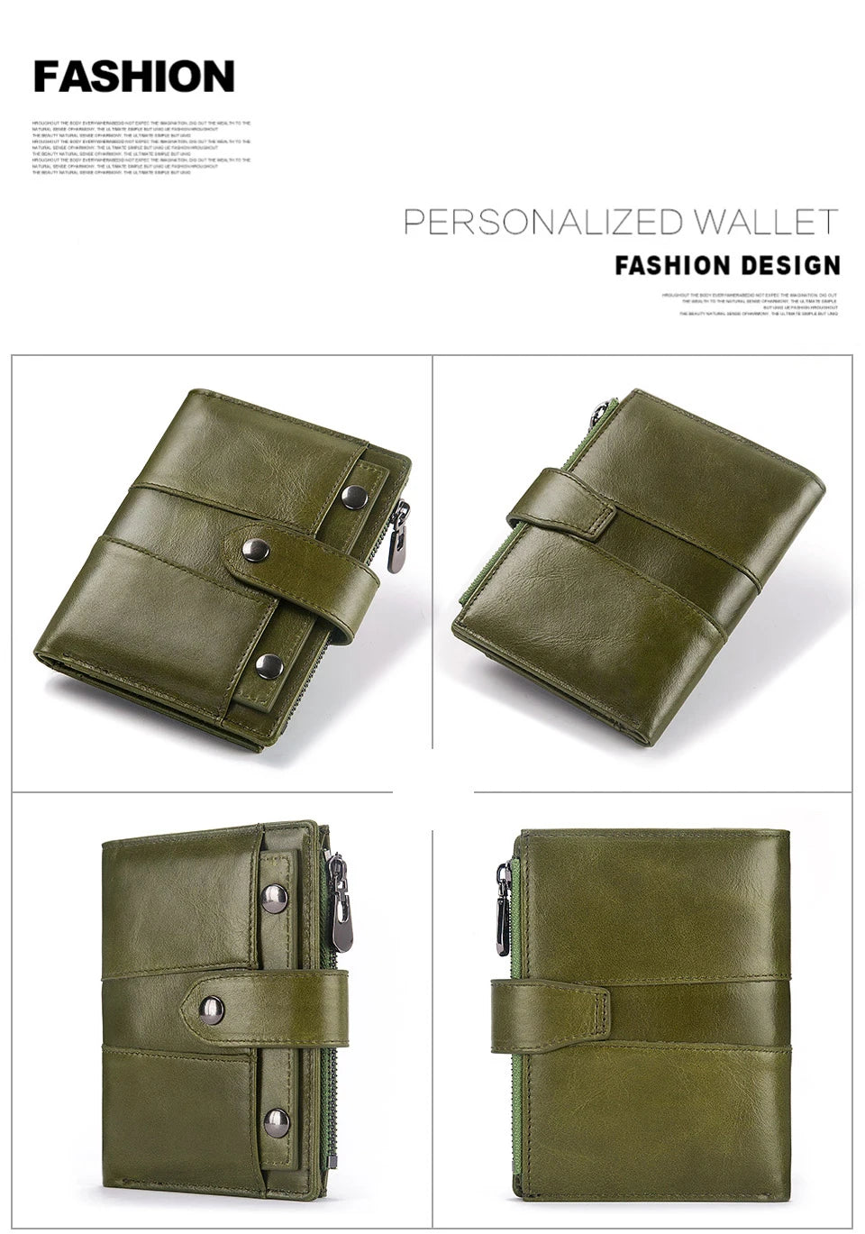 Portefeuille Femme Cuir Véritable RFID - Pochette Court avec Fenêtre ID
