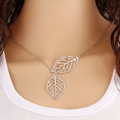 Collier Choker Oiseau Feuilles – Pendentif Statement Nature Doré