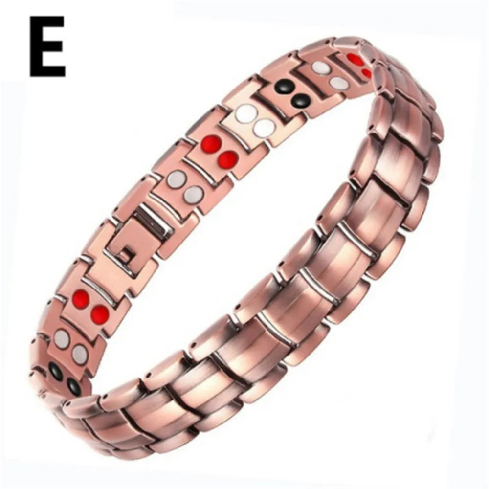 Bracelet Cuivre Double Magnétique Homme – Soulagement Arthrite Style Business