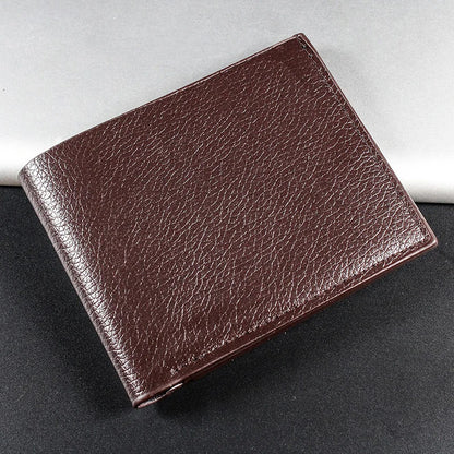 Portefeuille Homme Cuir Artificiel Court - Porte-Cartes Slim Noir Premium