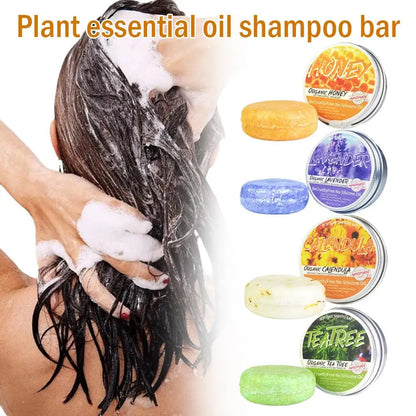 Pack 4 Savons Shampooing Naturels - Huiles Essentielles Anti-Pelliculaire